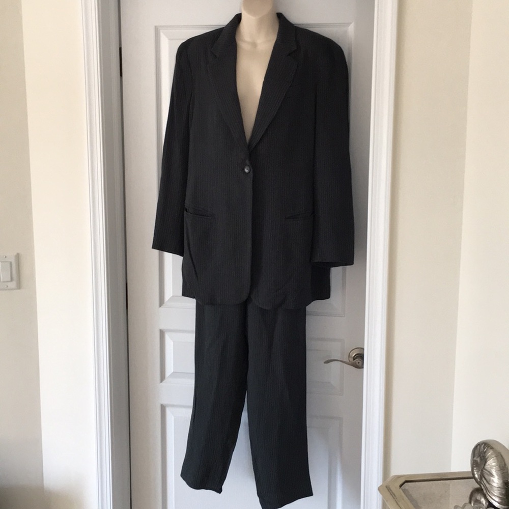The Limited Gray Pinstriped Suit - Jacket size M